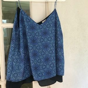 Blue spaghetti strap tank top